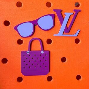 3 Piece LV Themed Bogg Charm Set-Glitzy Girl Bogg Charms